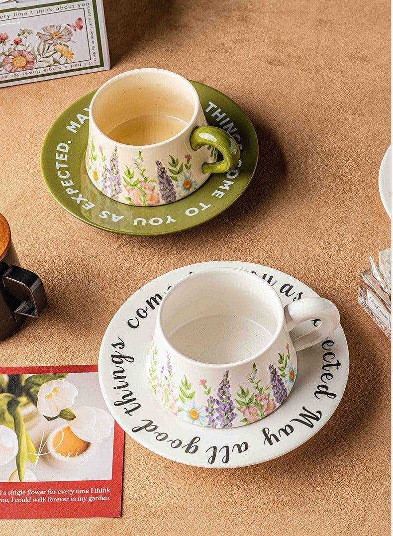 عام السيراميك كأس القهوة هدية مربع التعبئة والتغليف مع مقبض صينية - Image 3