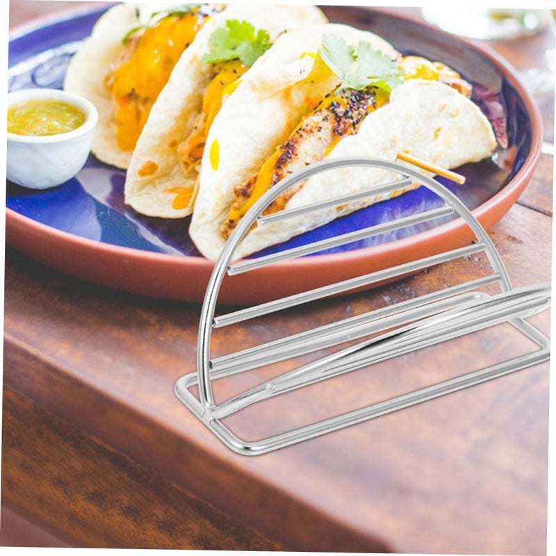 Stainless Steel Taco Holders Set Of 4 Metal Wire Rack For Individual Serving Baking And Grill - Image 5