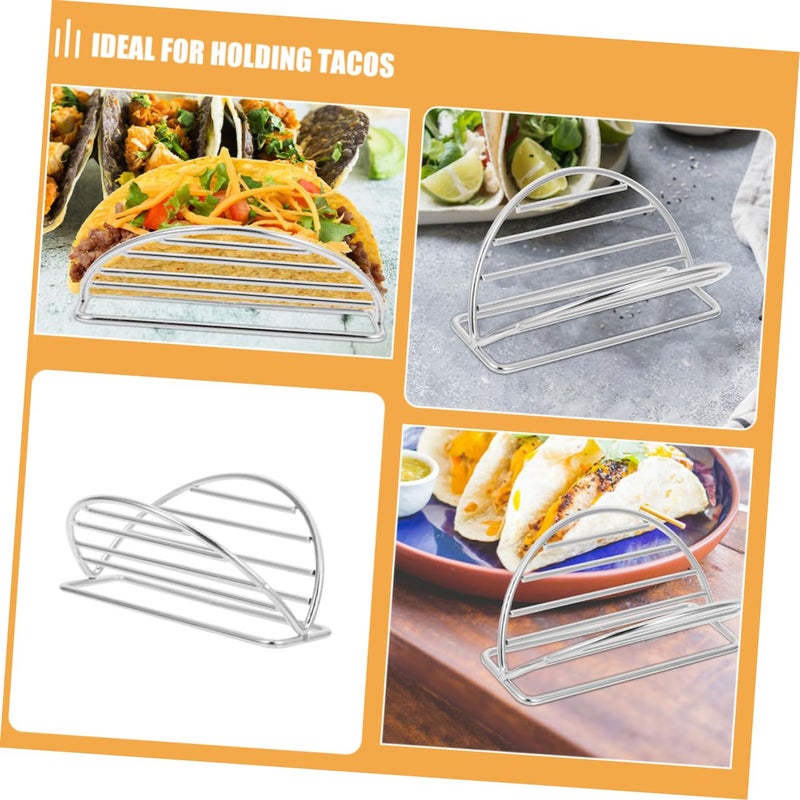 Stainless Steel Taco Holders Set Of 4 Metal Wire Rack For Individual Serving Baking And Grill - Image 4