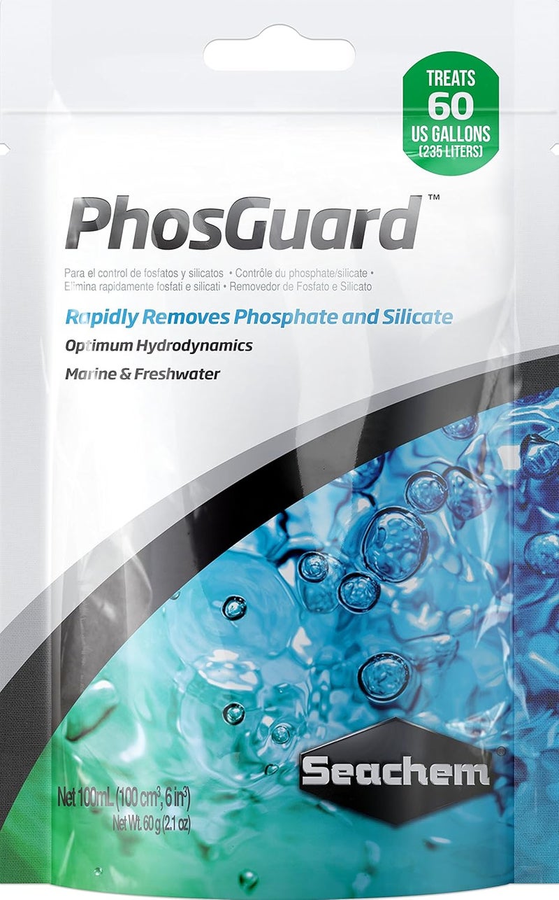 Phosguard phosphate & silicate removal filter media for freshwater & marine aquarium, 100 ml Bagged
