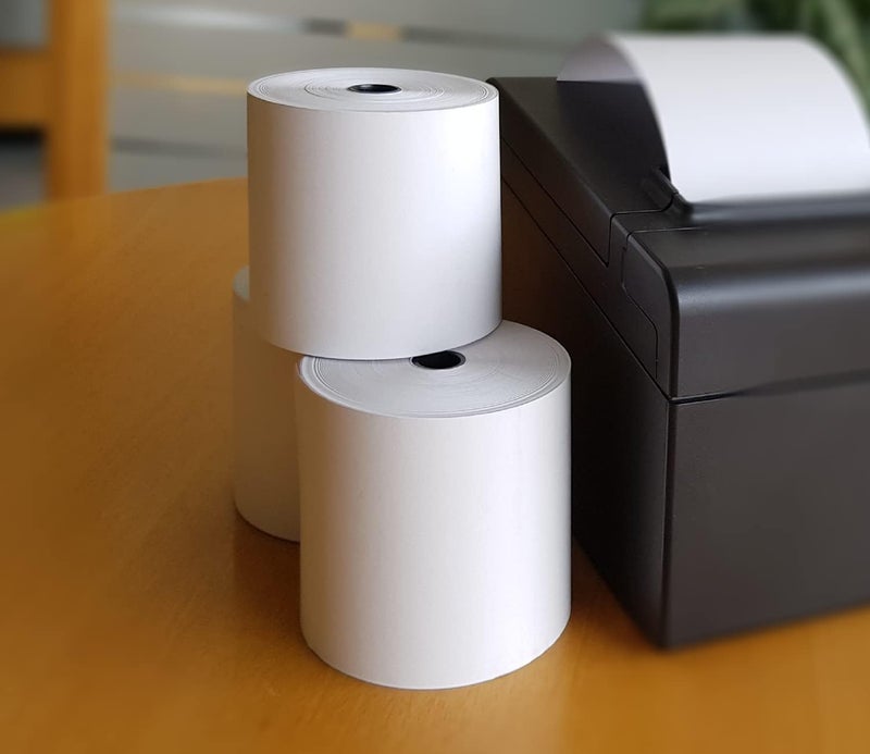 Maxi POS Receipt Thermal Paper Rolls - 80x80mm, 2 Rolls/Pack for Cash Registers - Image 3