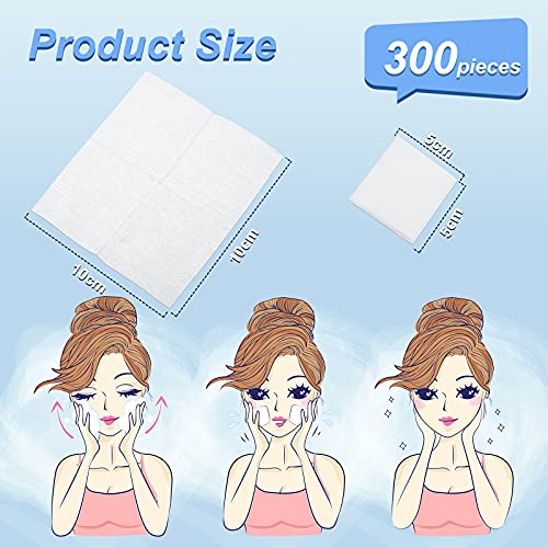 Maxcheck 300 Pcs 2x2 Disposable Esthetic Wipes 4 Ply 4x4 Unfolded Facial Squares Aesthetic Wipes Non Woven Esthetician Supplies LintFree Cleaning Cloths for Spa Facial Makeup Product Application - Image 5