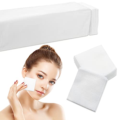 Maxcheck 300 Pcs 2x2 Disposable Esthetic Wipes 4 Ply 4x4 Unfolded Facial Squares Aesthetic Wipes Non Woven Esthetician Supplies LintFree Cleaning Cloths for Spa Facial Makeup Product Application - Image 2