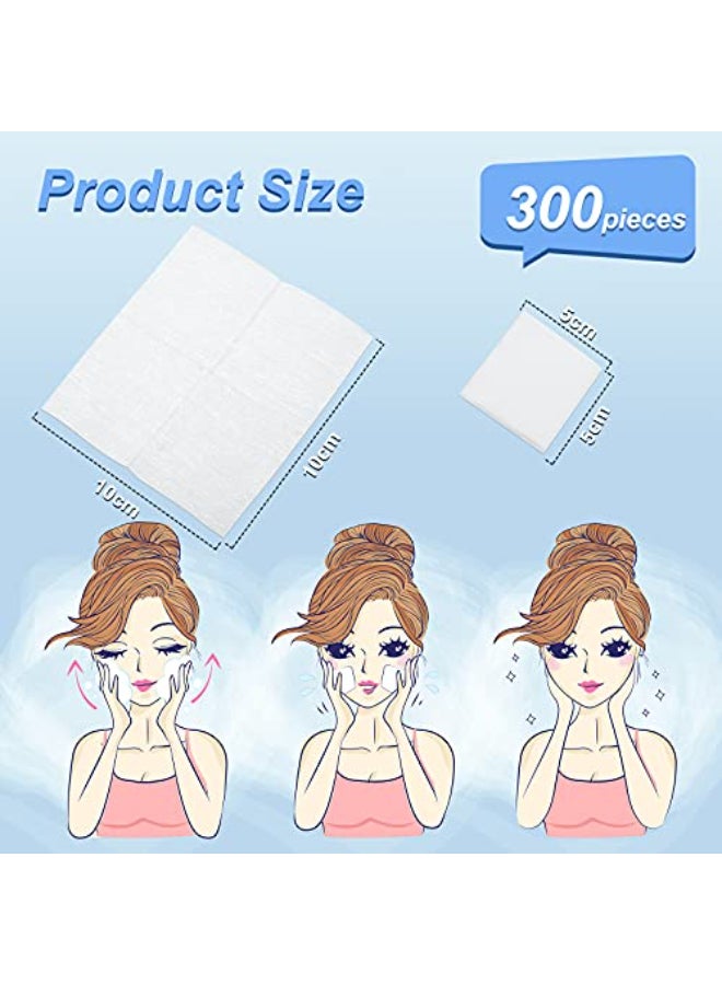 Maxcheck 300 Pcs 2x2 Disposable Esthetic Wipes 4 Ply 4x4 Unfolded Facial Squares Aesthetic Wipes Non Woven Esthetician Supplies LintFree Cleaning Cloths for Spa Facial Makeup Product Application - Image 4
