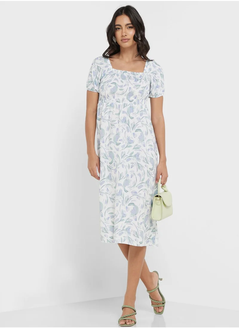 ELLA Round Neck Printed Dress