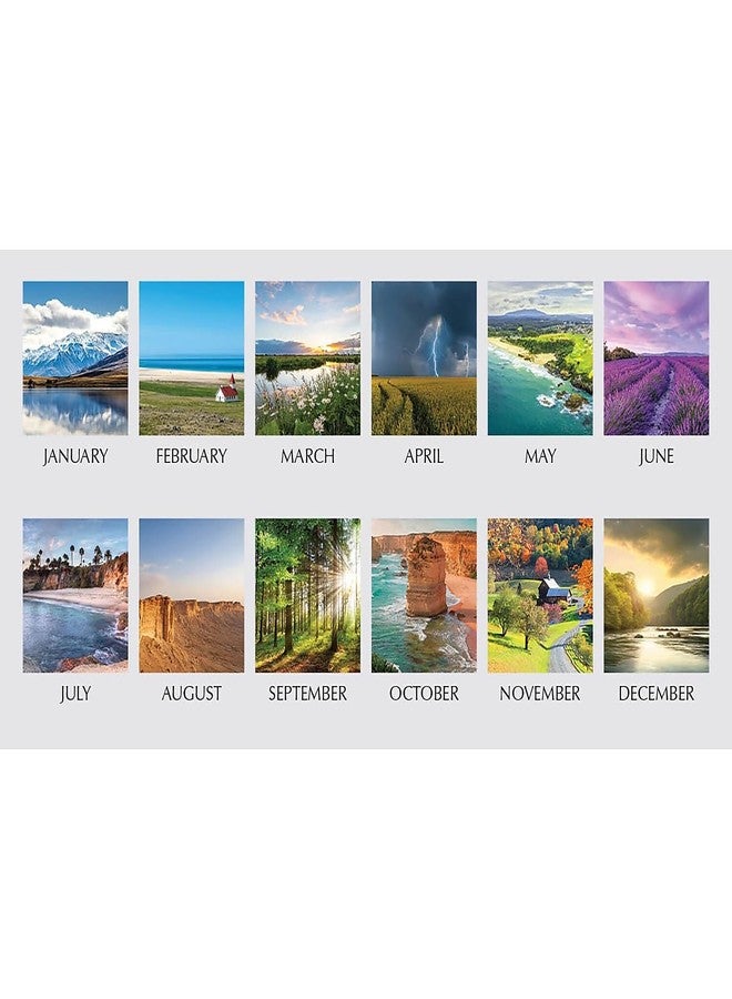 House of Doolittle 2026 Earthscapes Scenic 8.5" x 4.25" Monthly Desktop Tent Calendar (3649-26) - Image 2