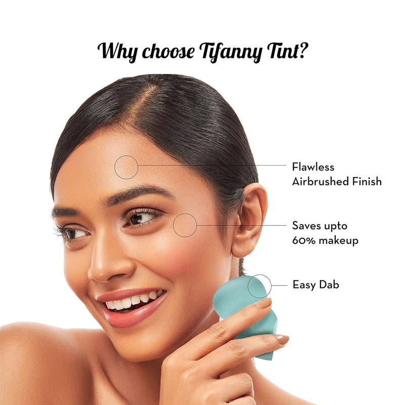 Plush Tiffany Tint Microfiber Beauty Blender with Case | Pear Cut Blender | Makeup Sponge That Saves Up to 60% Makeup | | For All Makeup Formulations | Cruelty-Free | Latex-Free | Vegan - Image 2