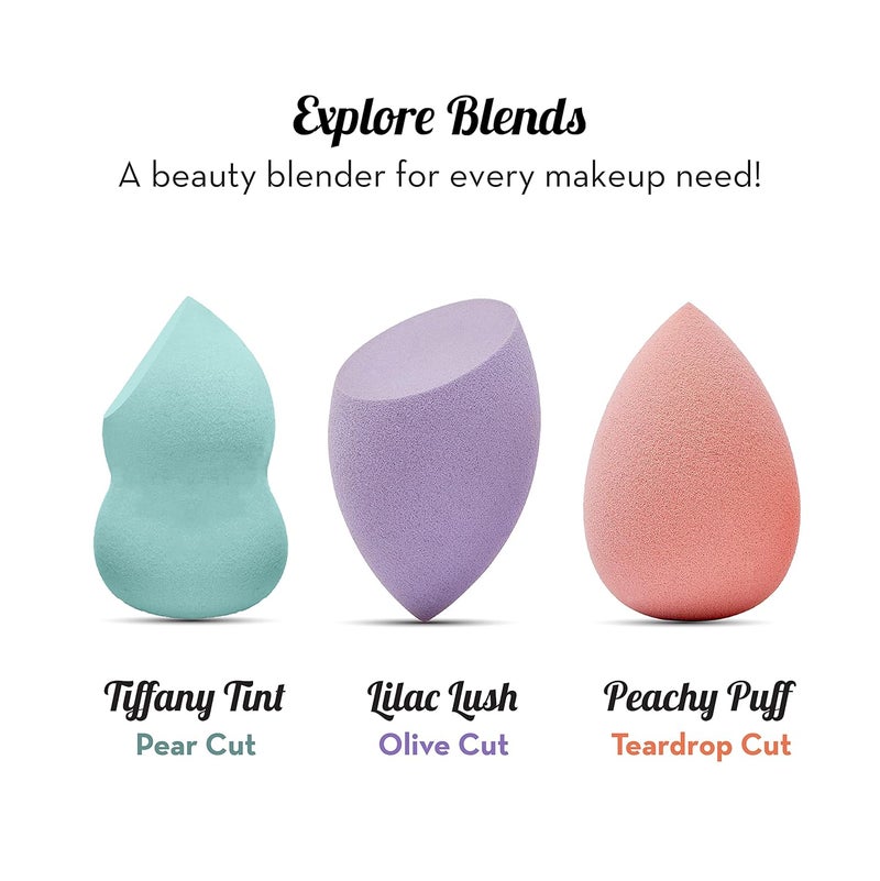 Plush Tiffany Tint Microfiber Beauty Blender with Case | Pear Cut Blender | Makeup Sponge That Saves Up to 60% Makeup | | For All Makeup Formulations | Cruelty-Free | Latex-Free | Vegan - Image 5