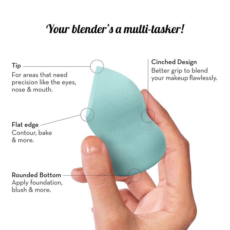 Plush Tiffany Tint Microfiber Beauty Blender with Case | Pear Cut Blender | Makeup Sponge That Saves Up to 60% Makeup | | For All Makeup Formulations | Cruelty-Free | Latex-Free | Vegan - Image 3