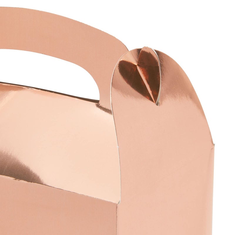 Juvale Rose Gold Gable Favor Boxes - Durable 300gsm Cardstock Treat Box - For Bridal Shower Gifts - Gable Containers for Party Favors - 6.2 x 3.5 x 3.6 in, Set of 24 - Image 5