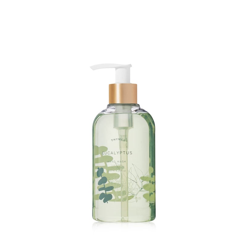 Thymes Moisturizing Hand Wash Soap with Pump - Luxury Hand Soap Gently Cleanses & Moisturizes - Skin Care with Glycerin & Jojoba - Energizing, Fresh Fragrance (Eucalyptus, 8.25 oz) - Image 1