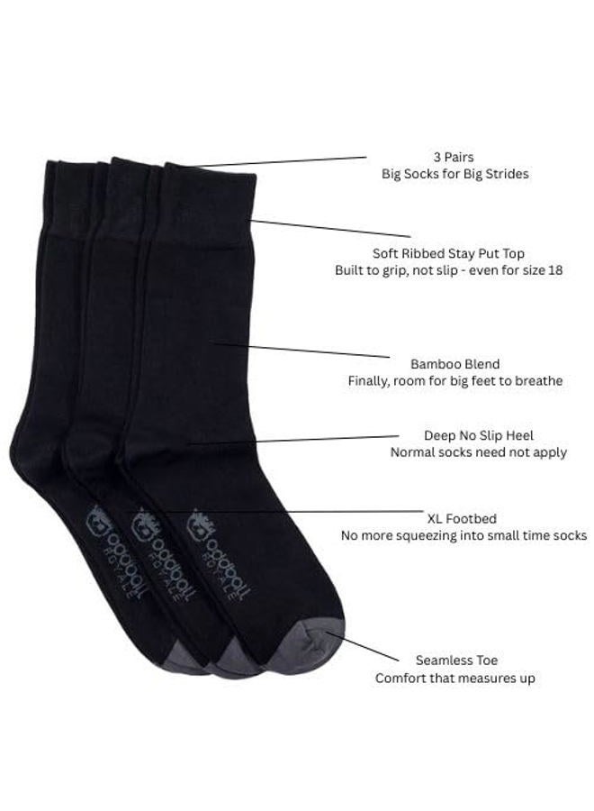 Oddball Royale Men's Dress Socks XXL (Men's Size 14-18) (3-p - Image 5