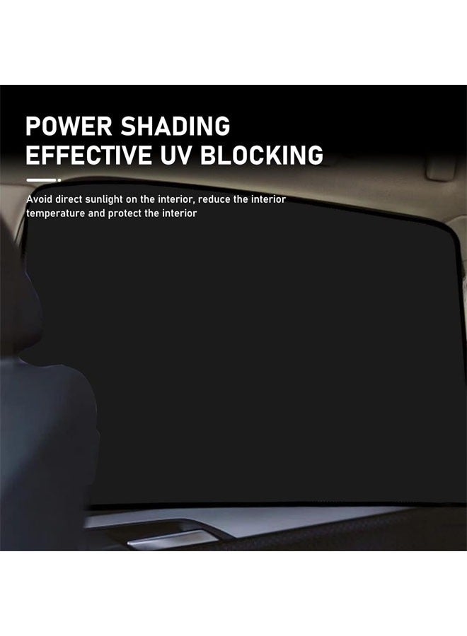 2 PCS Car Side Window Sun Shades with Magnetic, Auto Front Windshield Curtains, Privacy Side Sunshade Curtain for Baby, Heat Insulation and UV Protection, Universal Car Accessories(Black) - Image 5