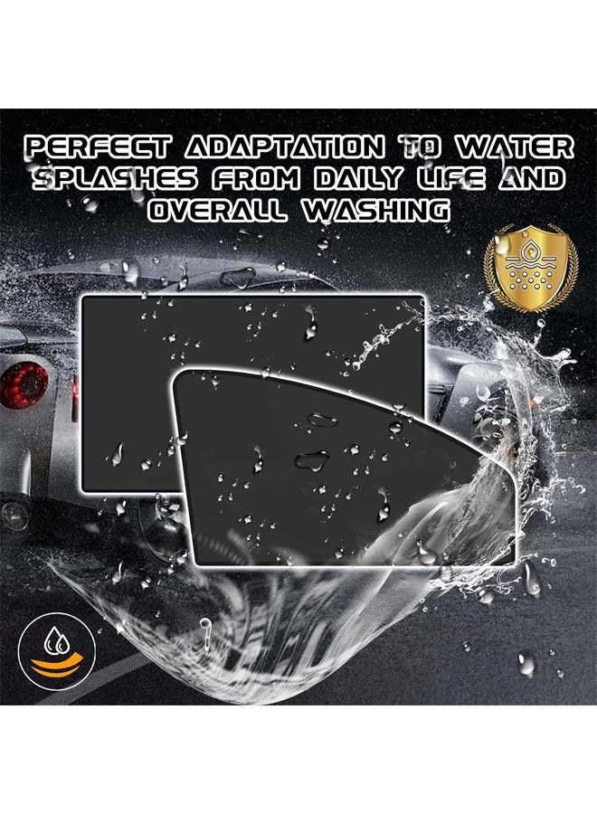 2 PCS Car Side Window Sun Shades with Magnetic, Auto Front Windshield Curtains, Privacy Side Sunshade Curtain for Baby, Heat Insulation and UV Protection, Universal Car Accessories(Black) - Image 2