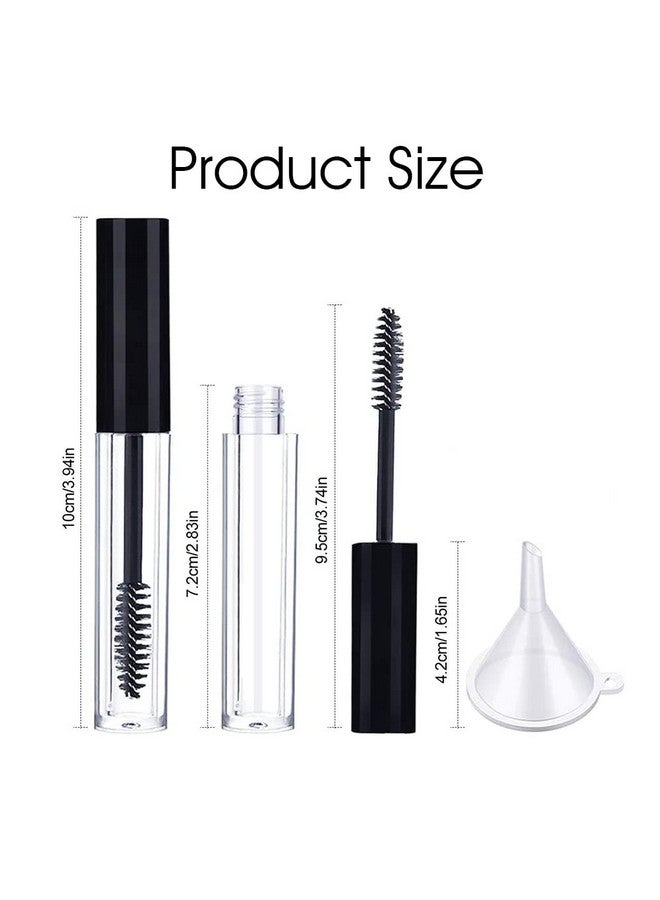 maycreate ® 10Ml Plastic Empty Mascara Tube Wand Eyelash Cream Container Bottle For Castor Oil Brush Kit Combo With Funnels Mascara Eyeliner For Women - Image 2