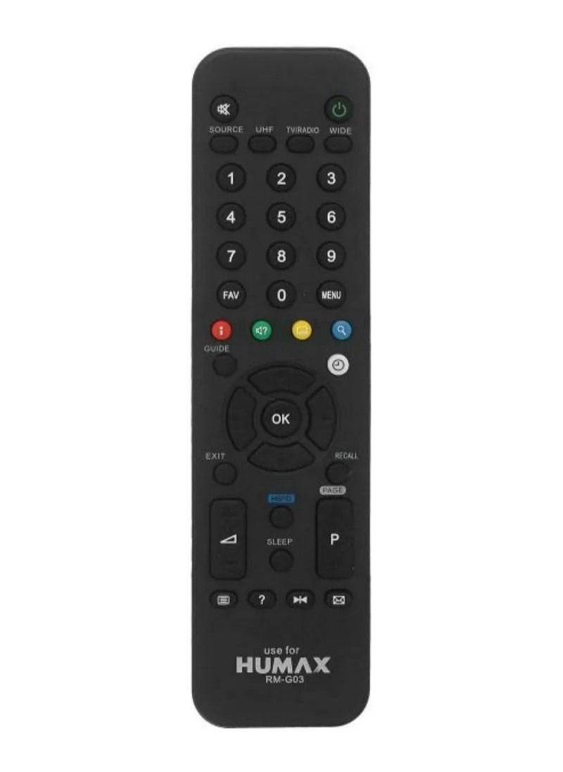 Humax TV Remote Control For Humax Gezira HD Receiver Black  - Image 1