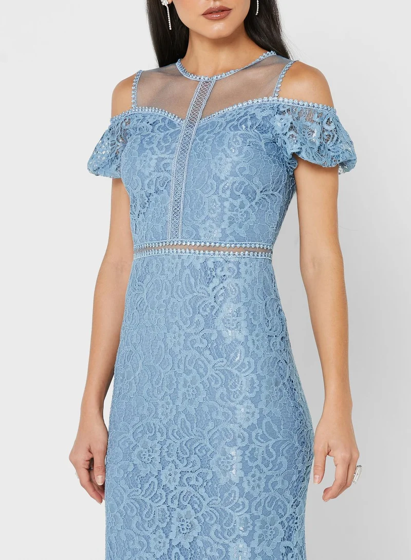Namshi x Farah Hassan Lace Detail Dress
