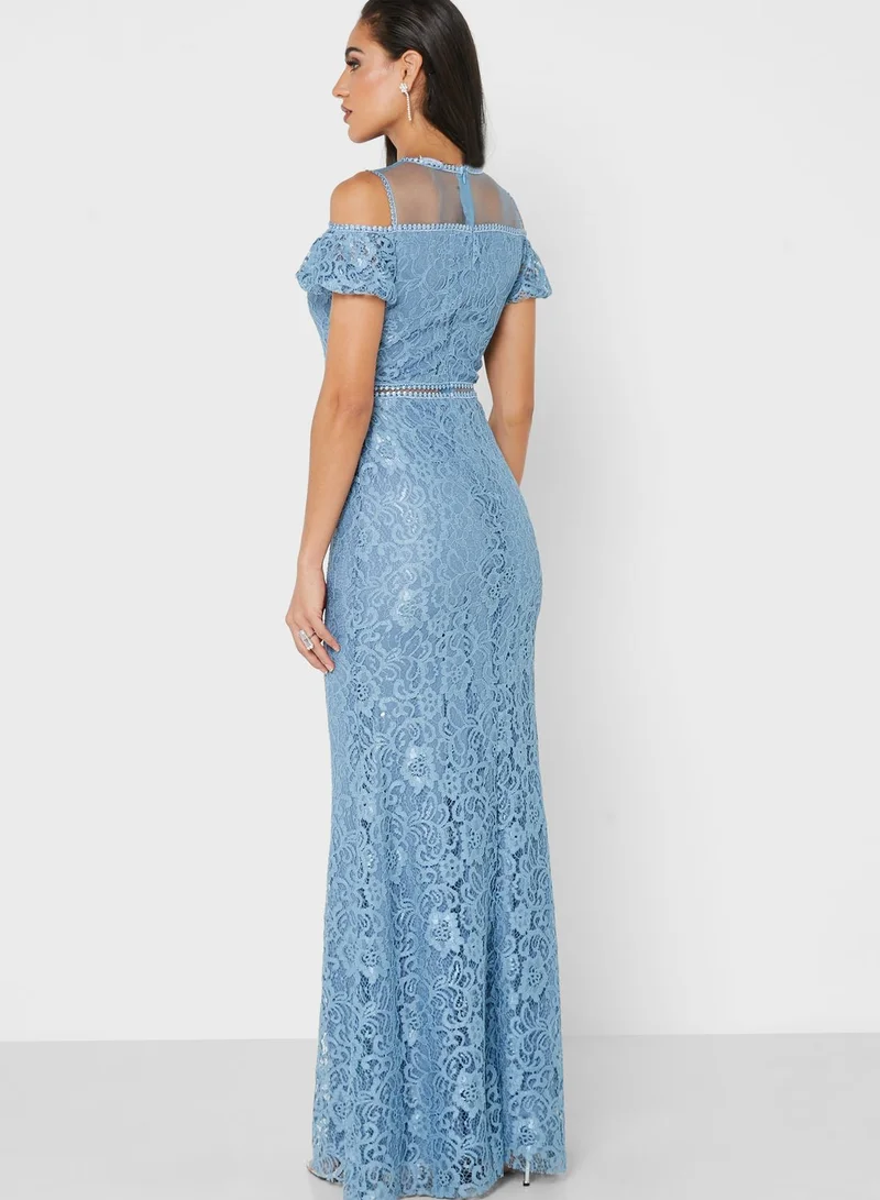 Namshi x Farah Hassan Lace Detail Dress