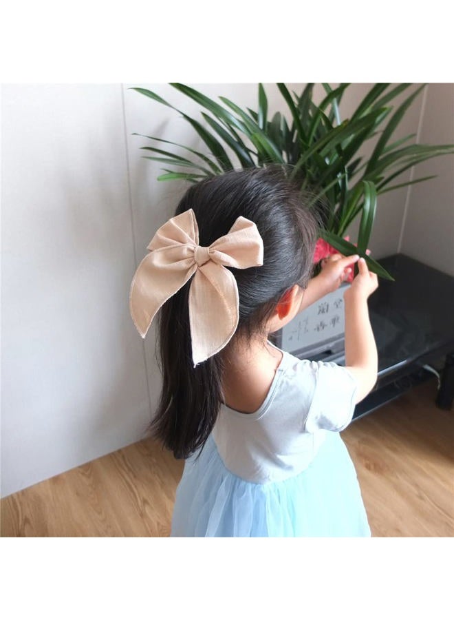 Sugarmelon Pack of 24 Large Linen Hair Clips for Girls Women - 24 PCS Hair Accessories for All Ages (Linen, One Size Fits All, Handmade, Various Occasions, Hair Clip, Hair Securing, Decorative) - Image 5