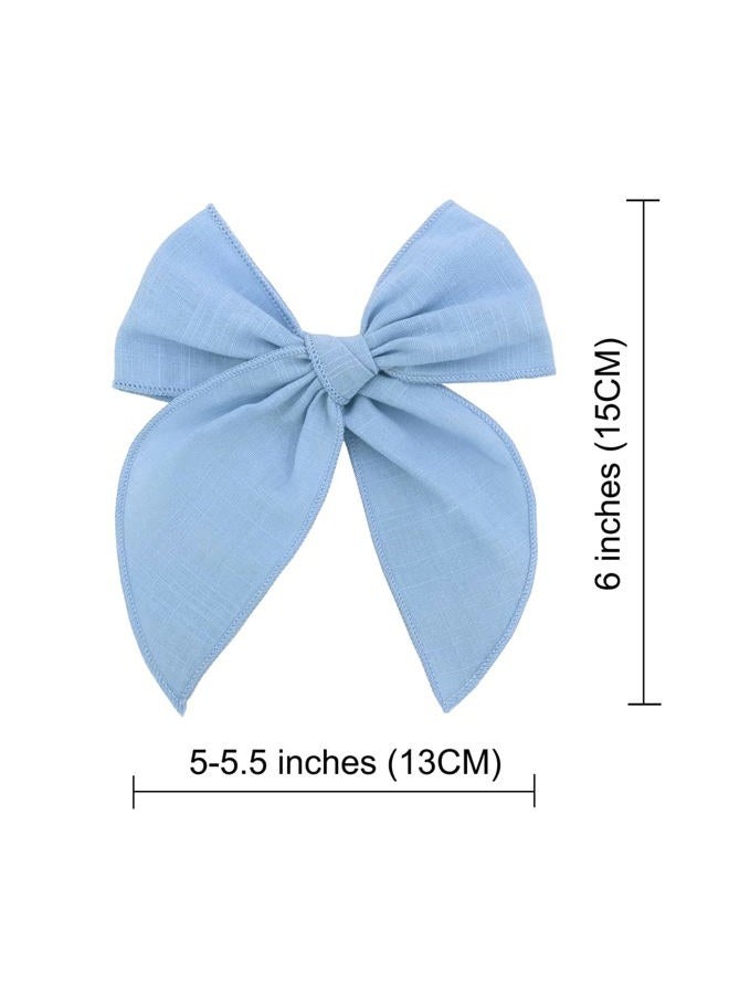 Sugarmelon Pack of 24 Large Linen Hair Clips for Girls Women - 24 PCS Hair Accessories for All Ages (Linen, One Size Fits All, Handmade, Various Occasions, Hair Clip, Hair Securing, Decorative) - Image 4