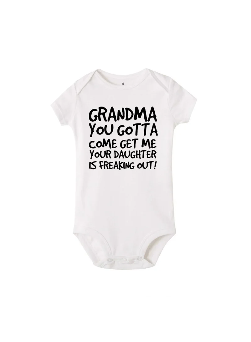 Matching Family Outfits Grandma You Come Get Me Funny Quotes Rompers
