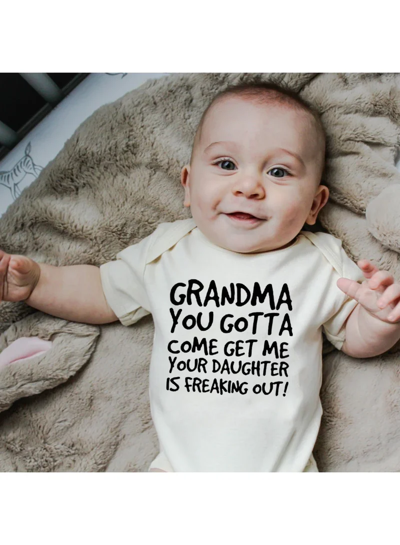 Matching Family Outfits Grandma You Come Get Me Funny Quotes Rompers
