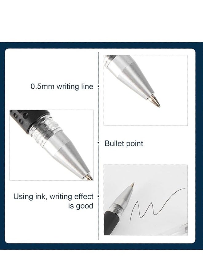 24 قلم حبر جاف أسود مريح للكتابة السلسة، مناسب للطلاب والمكاتب والمنازل (أسود) - Image 4