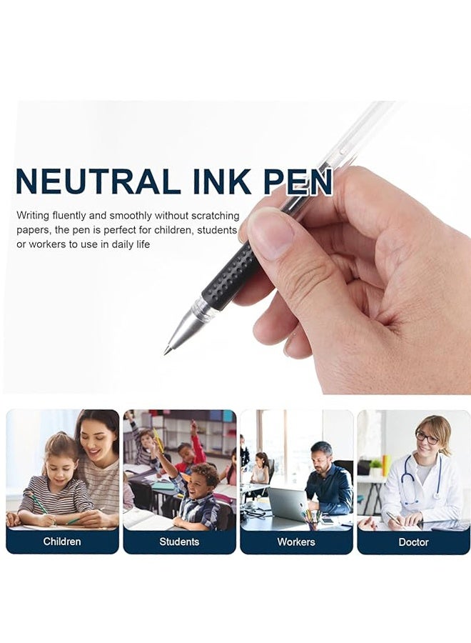 24 قلم حبر جاف أسود مريح للكتابة السلسة، مناسب للطلاب والمكاتب والمنازل (أسود) - Image 3