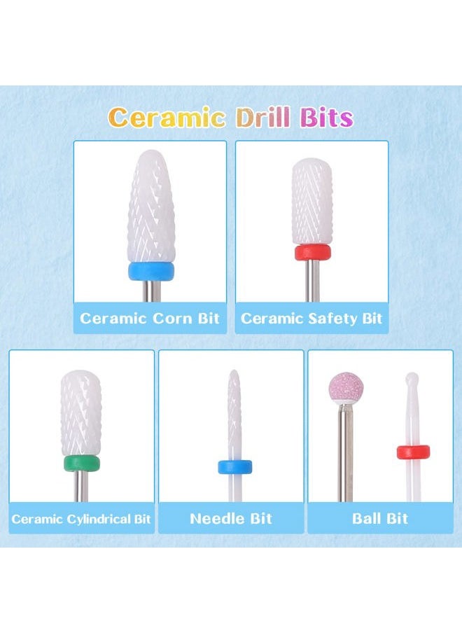 Candygirl - 30Pcs Nail Drill Bits with Sanding Bands, Nail Drill Bit Set for Acrylic Nail, 3/32 inch Professional Carbide Nail Bits for Nail Drill Cuticle Manicure Pedicure - Image 1