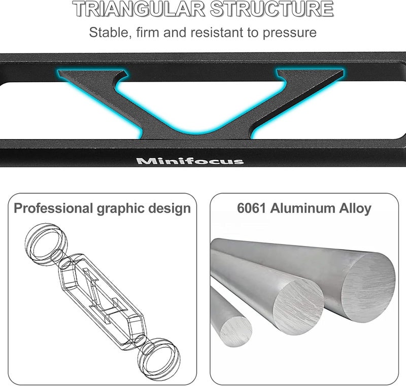 MINIFOCUS 8" Double Aluminum Extension Arm, 1" Ball Head Connector Underwater CNC Arm System Ball Head Extension for Strobe/Video Light/Diving Camera Tray, Waterproof and Rustproof (2pack) - Image 3