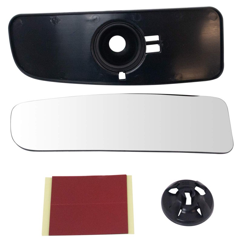 TRQ Driver Side Lower Towing Mirror Glass with Backing Plate Compatible with 20042015 Nissan Titan Factory Mirrors