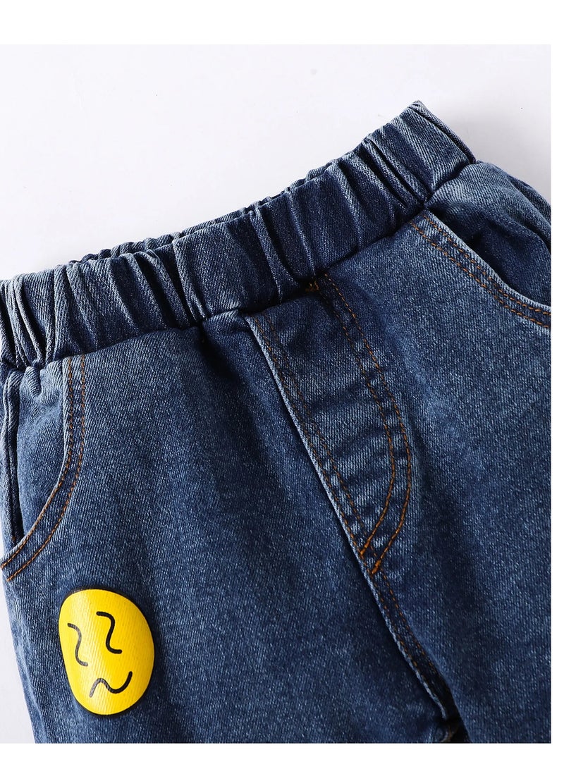SAPS Smiley Graphic Jeans - Blue  - Image 3