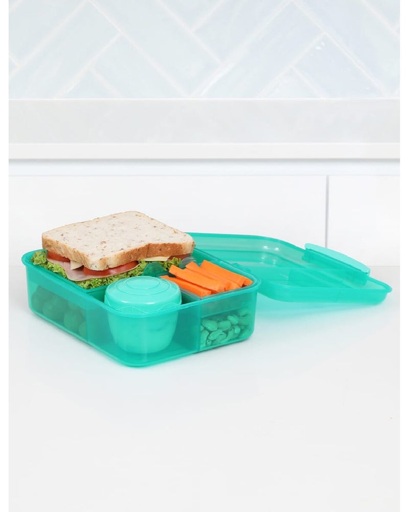 sistema صندوق غداء سيستما بينتو 1.65 لتر - حاوية طعام مقاومة للتسرب وخالية من BPA مع أقسام (أخضر) - Image 3