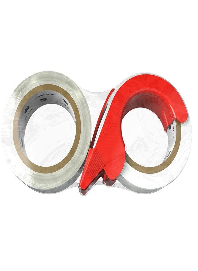 DowDew [110 Total Yards] Clear Packing Tape with Dispenser [2 Pack] Packaging Tape 1.88 Inch x 55 yd Refill Rolls for Shipping Mailing Moving - Image 3