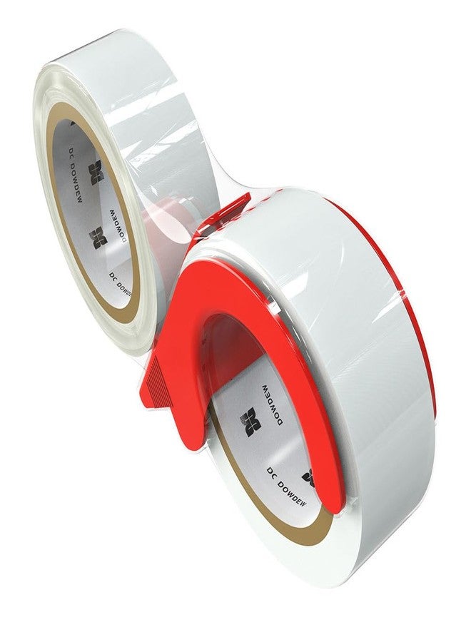 DowDew [110 Total Yards] Clear Packing Tape with Dispenser [2 Pack] Packaging Tape 1.88 Inch x 55 yd Refill Rolls for Shipping Mailing Moving - Image 4