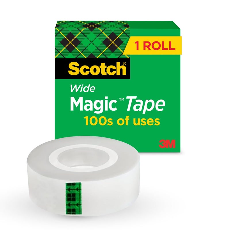 Scotch Magic Tape – ½ × 1296 Inches (12 mm × 33 m), Invisible Finish, Boxed