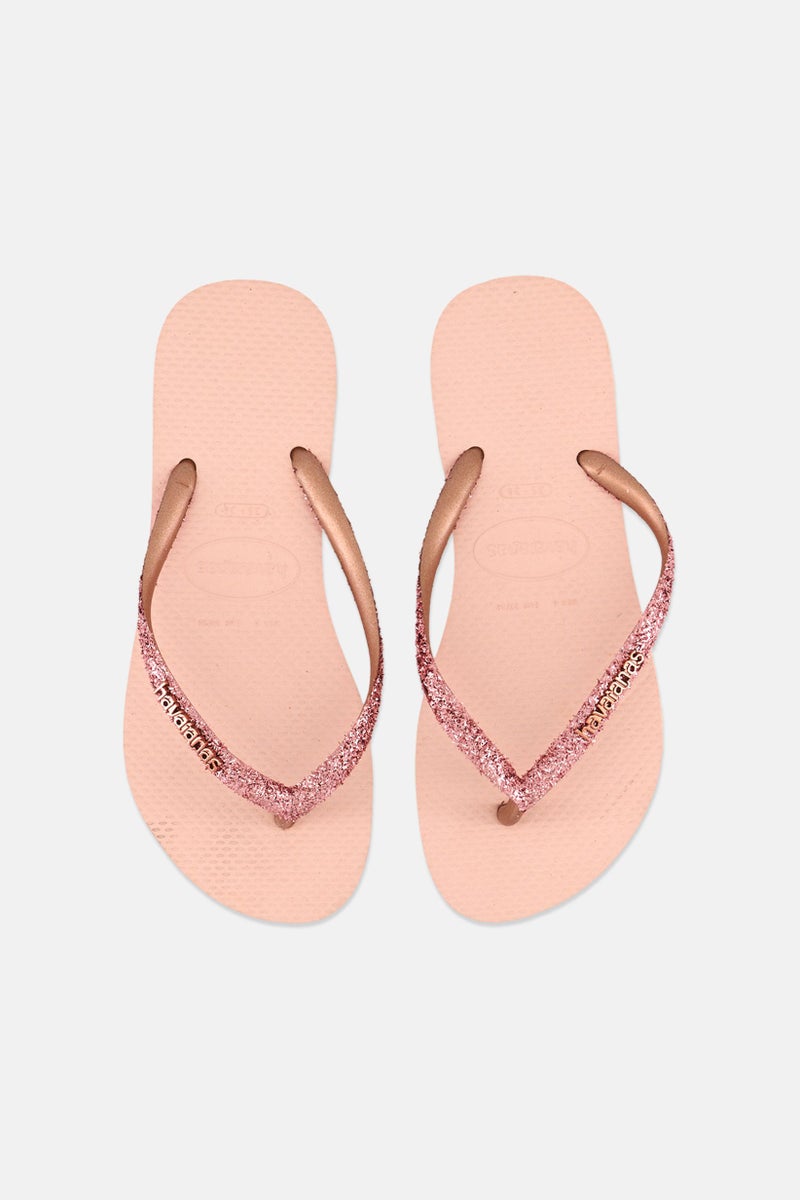 havaianas Women Glitter Style 2 Flip Flops, Light Pink - Image 3
