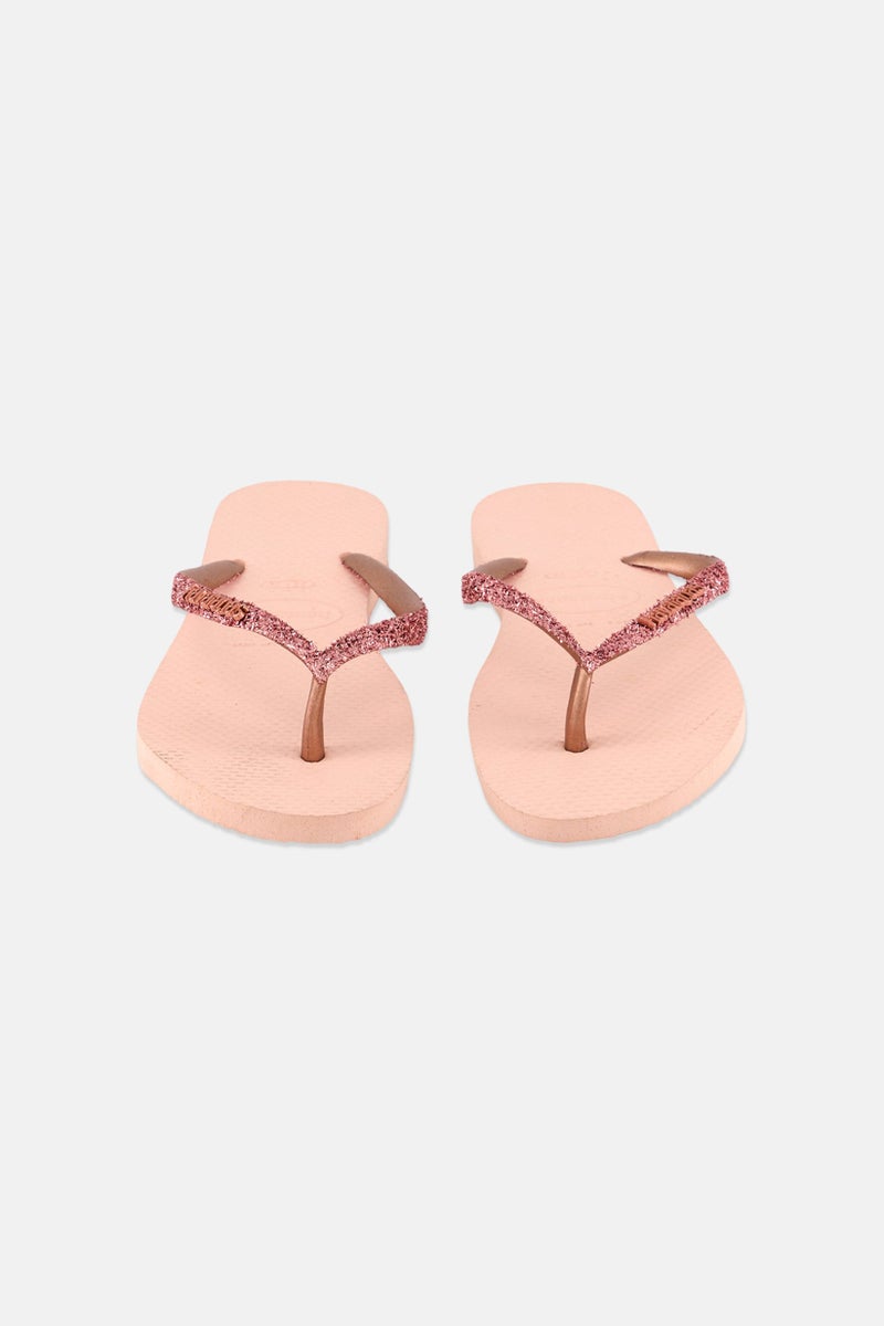 havaianas Women Glitter Style 2 Flip Flops, Light Pink - Image 4