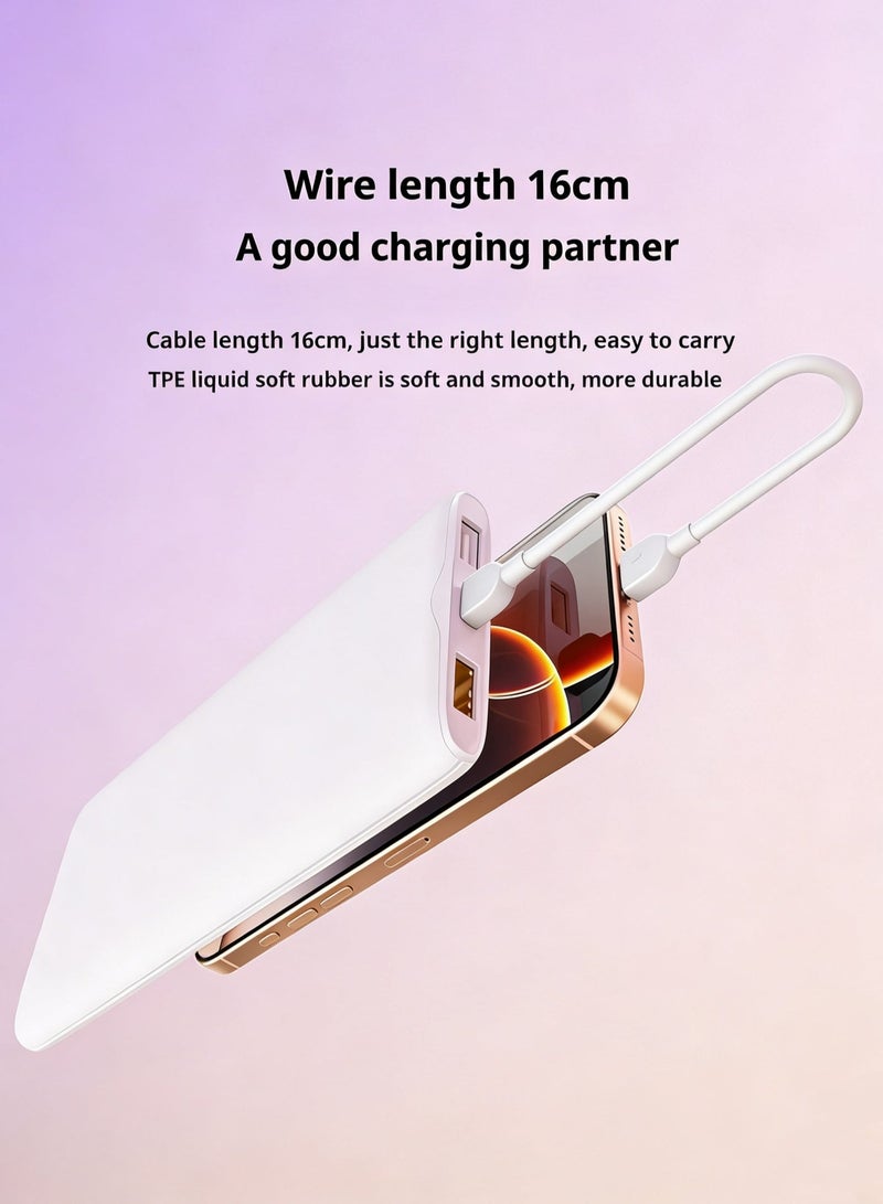 كابل شحن USB-C محمول بقدرة 60 واط وطول 16 سم (من USB-C إلى USB-C 2.0) متوافق مع iPhone 16/15 Pro Max، iPad Pro/Air/mini 6، MacBook Pro/Air، Galaxy S24/S23 Ultra/Z Fold، Xiaomi، Honor، OPPO، OnePlus والأجهزة الأخرى. - Image 2