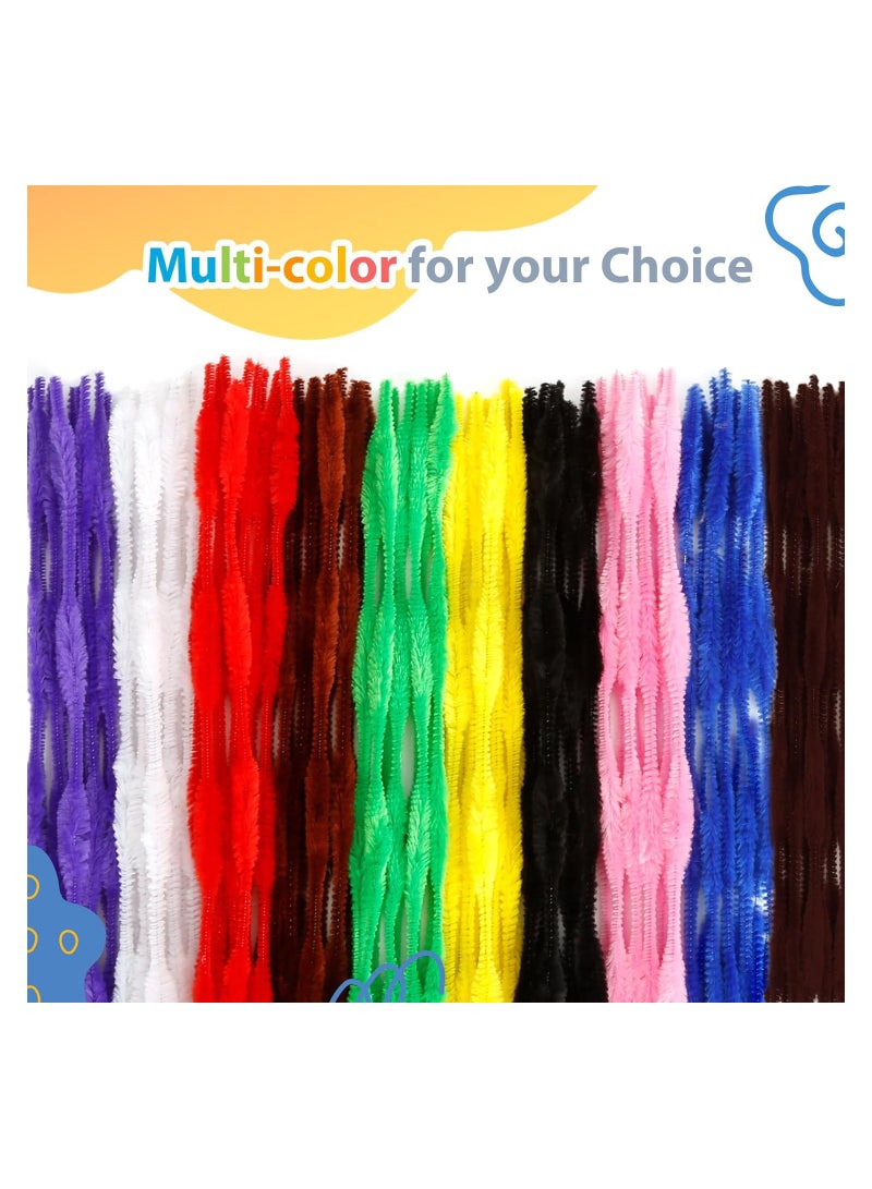 Excefore 200 Pieces Pipe Cleaners Craft with Bumps 30 Assorted Colors Chenille Stems for Kids DIY Art Craft Decoration, 6mm x 12inch Fuzzy Colored Chenille Stem Sticks Set Craft Supplies for Kids and Adults - Image 5