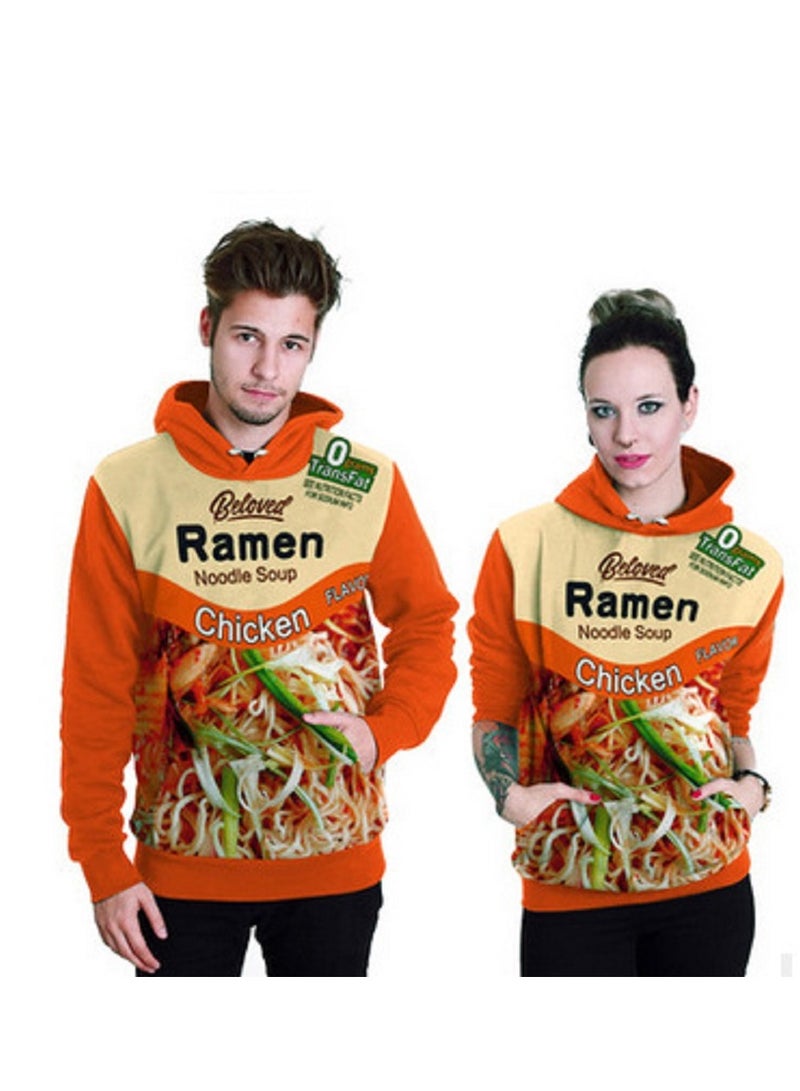 Loquat Single Piece Digital Printed Hooded Long Sleeved Sweater  - Image 1