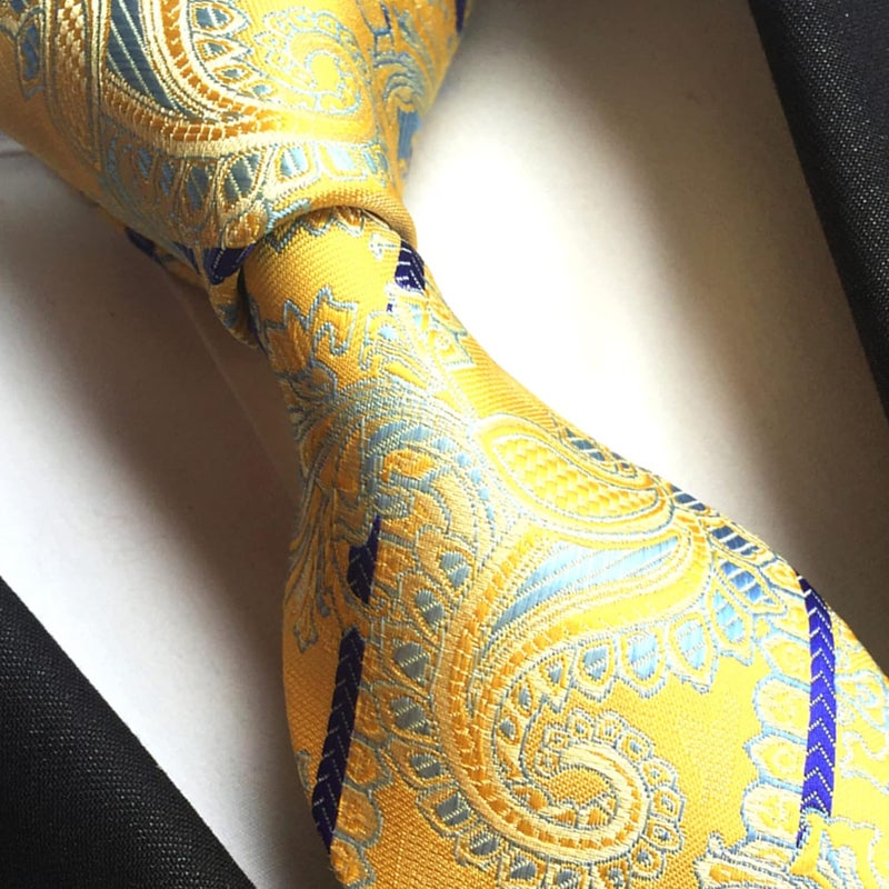 MENDENG Store Men's Classic Necktie Jacquard Woven Ties for Men Formal Business Ties Wedding Party Groomsmen Black Tie - Image 5