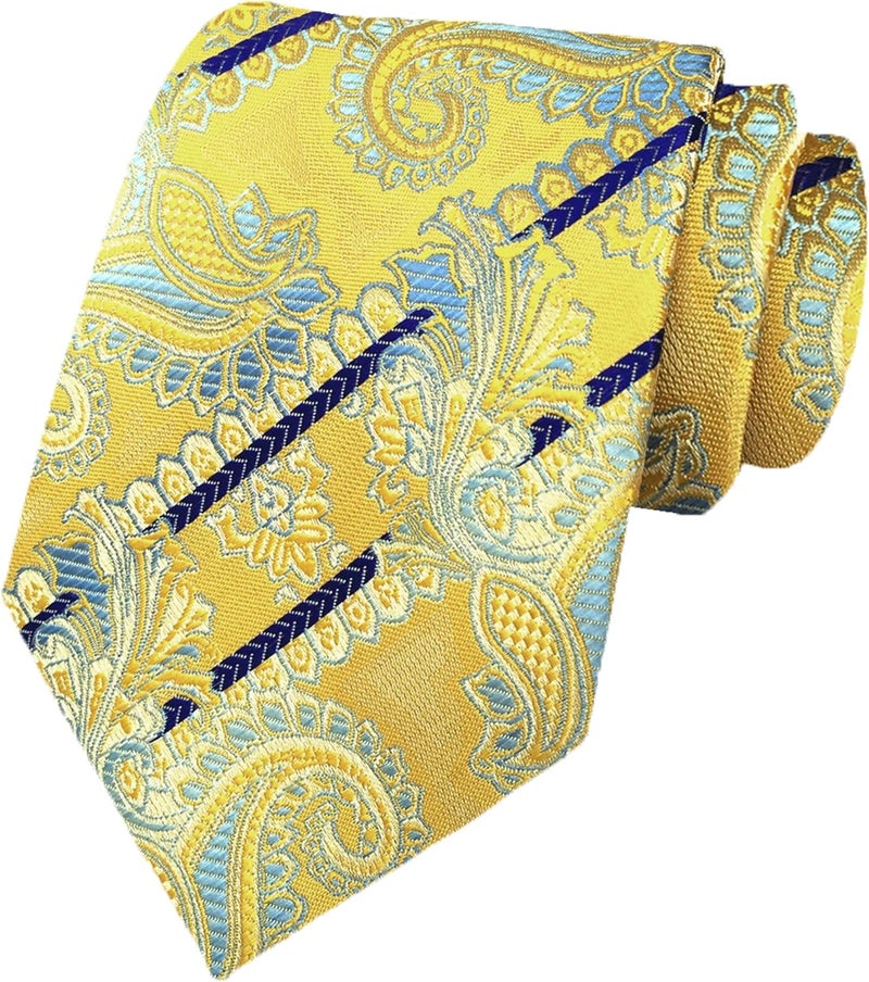 MENDENG Store Men's Classic Necktie Jacquard Woven Ties for Men Formal Business Ties Wedding Party Groomsmen Black Tie - Image 1
