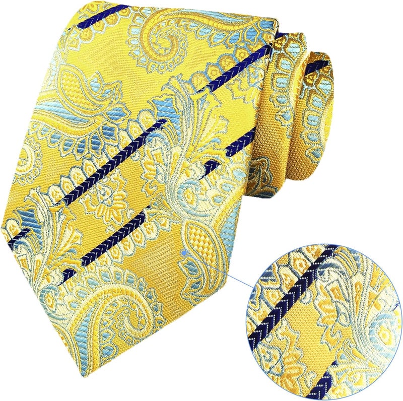 MENDENG Store Men's Classic Necktie Jacquard Woven Ties for Men Formal Business Ties Wedding Party Groomsmen Black Tie - Image 4