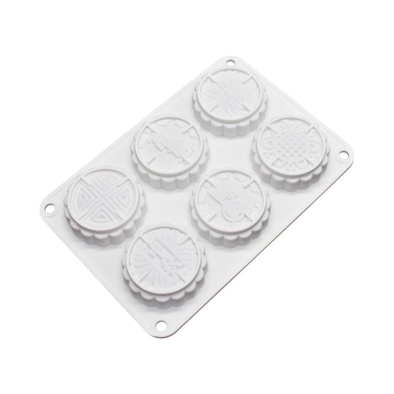 mostsom 6 Flower Silicone Cake Mold Handmake DIY Bread Mould Silicone Moulds For Cake Mooncake Mold Cake Tools (Mooncake O_8.52 X5.8 X0.84 inch) - Image 5