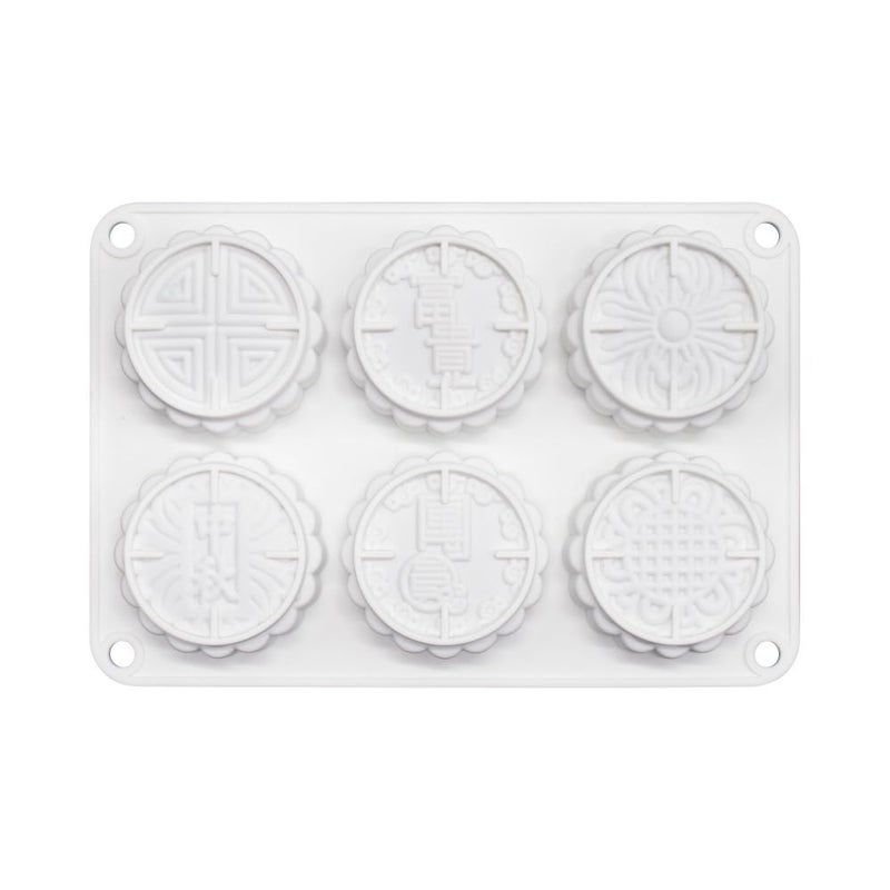 mostsom 6 Flower Silicone Cake Mold Handmake DIY Bread Mould Silicone Moulds For Cake Mooncake Mold Cake Tools (Mooncake O_8.52 X5.8 X0.84 inch) - Image 3