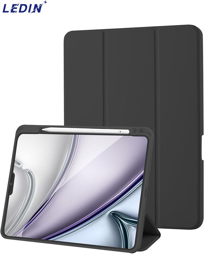 LEDIN Case Compatible with iPad Pro 11 (2024) Case/iPad Pro 11 Case Pro 11 Inch with Pencil Holder, Trifold Stand Protective Case Supports 2nd Gen iPencil Charging, Auto Sleep/Wake - Image 1