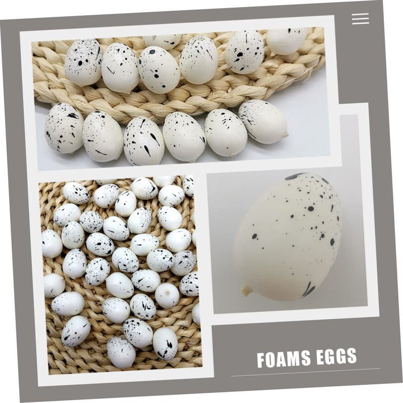 50Pcs White Foam Easter Eggs For DIY Decorations Crafts And Holiday Photo Props - Image 4