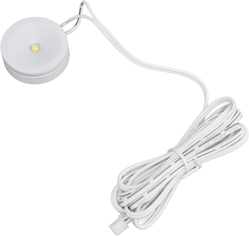 LED Under Cabinet Puck Lights, Dimmable Ultra Thin Round Cabinet Light with 2m USB Cable, White LED Lighting for Cabinets Wardrobes Exhibition Halls Wine Racks (One for six) - Image 2