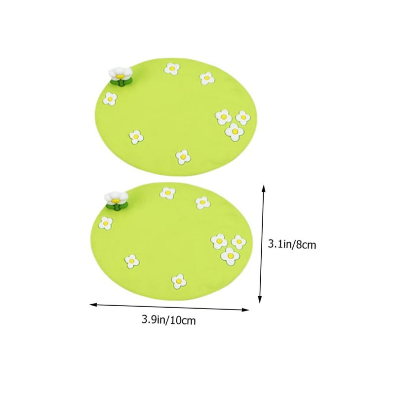2Pcs Non Slip Car Dashboard Mat Keep Furniture From Sliding Black - Image 3